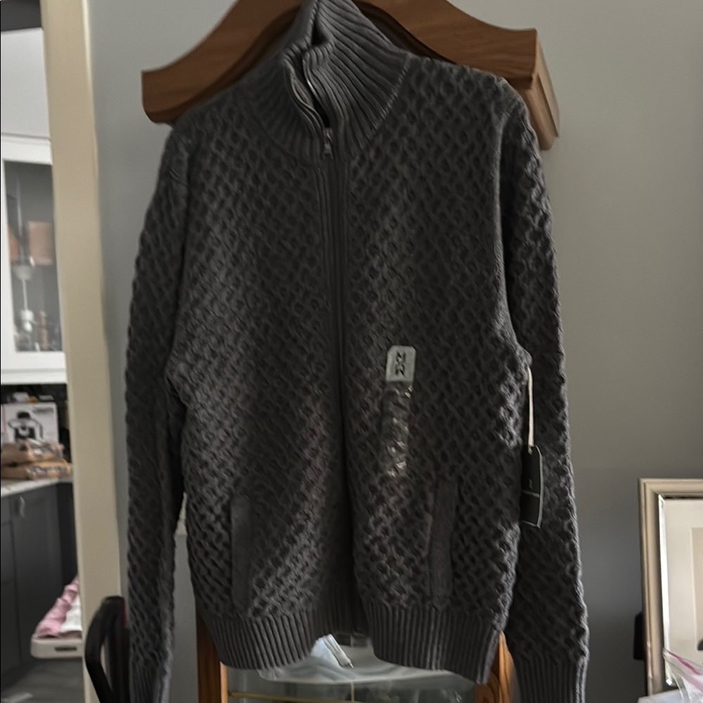 Gray Textured Men's Sweater